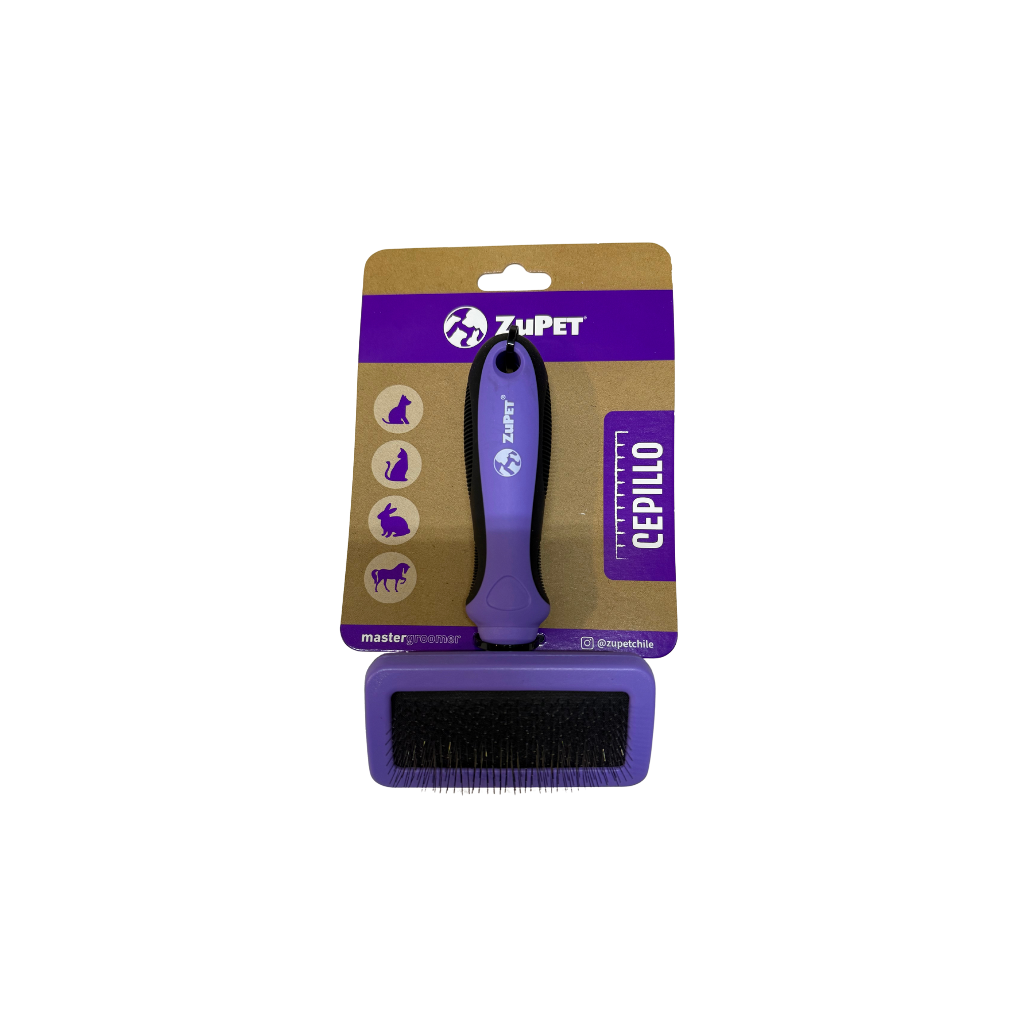Cepillo Zupet multifuncional color morado fondo blanco