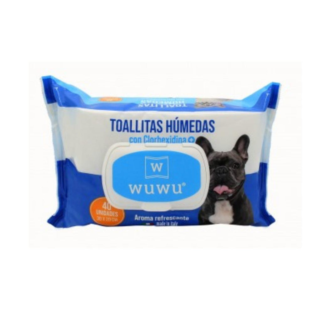 Toallitas Húmedas con Clorhexidina WUWU 40 un