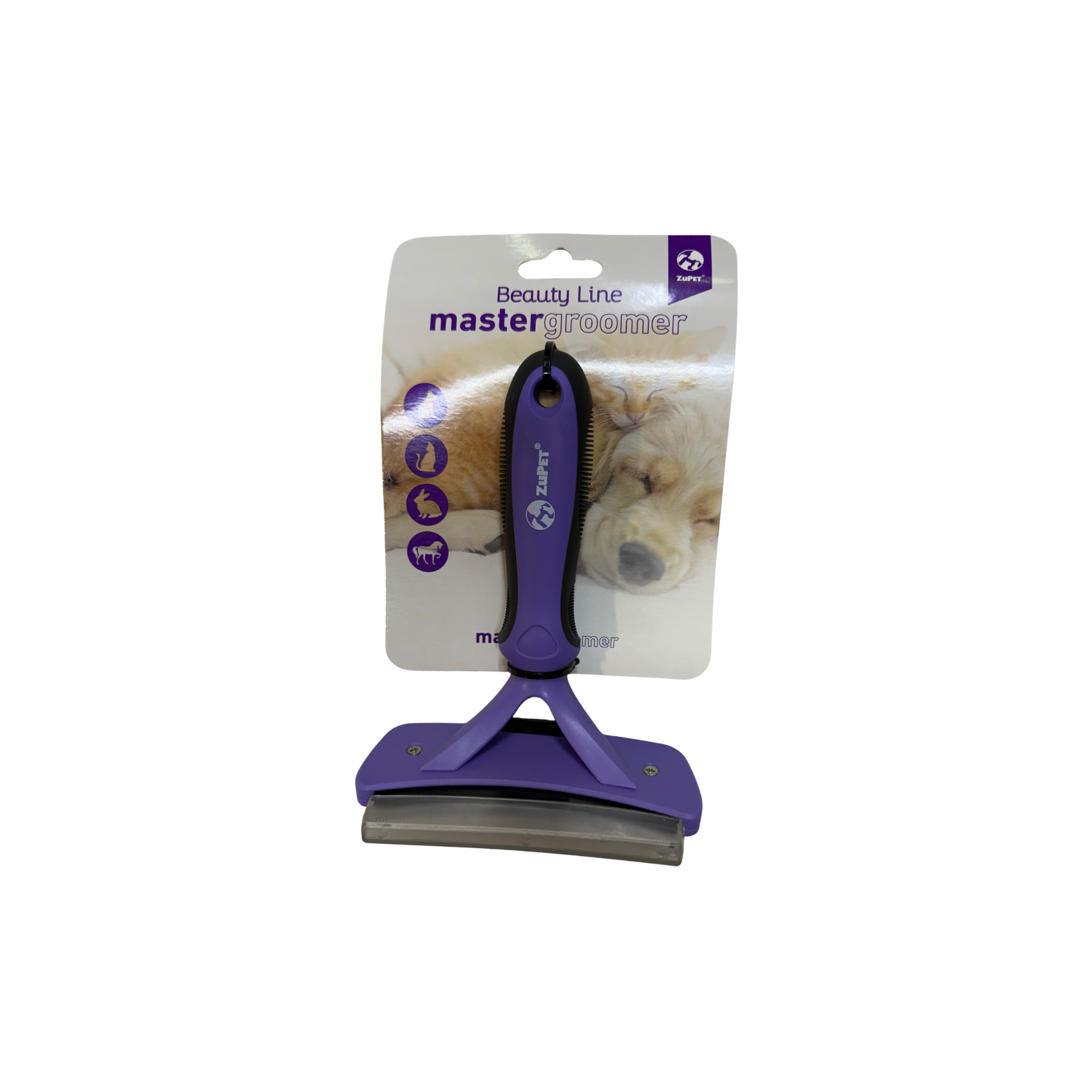 Cepillo Zupet escarpidor color morado, fondo blanco