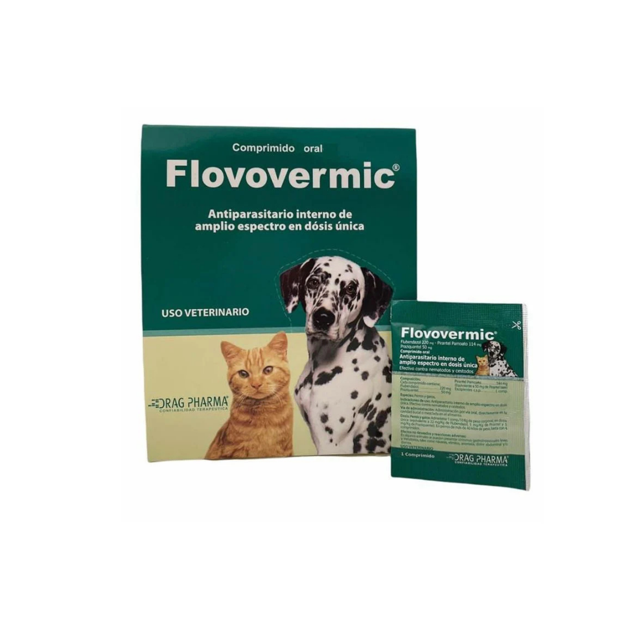Antipasaritario Flovovermic 1 Comprimido gato perro