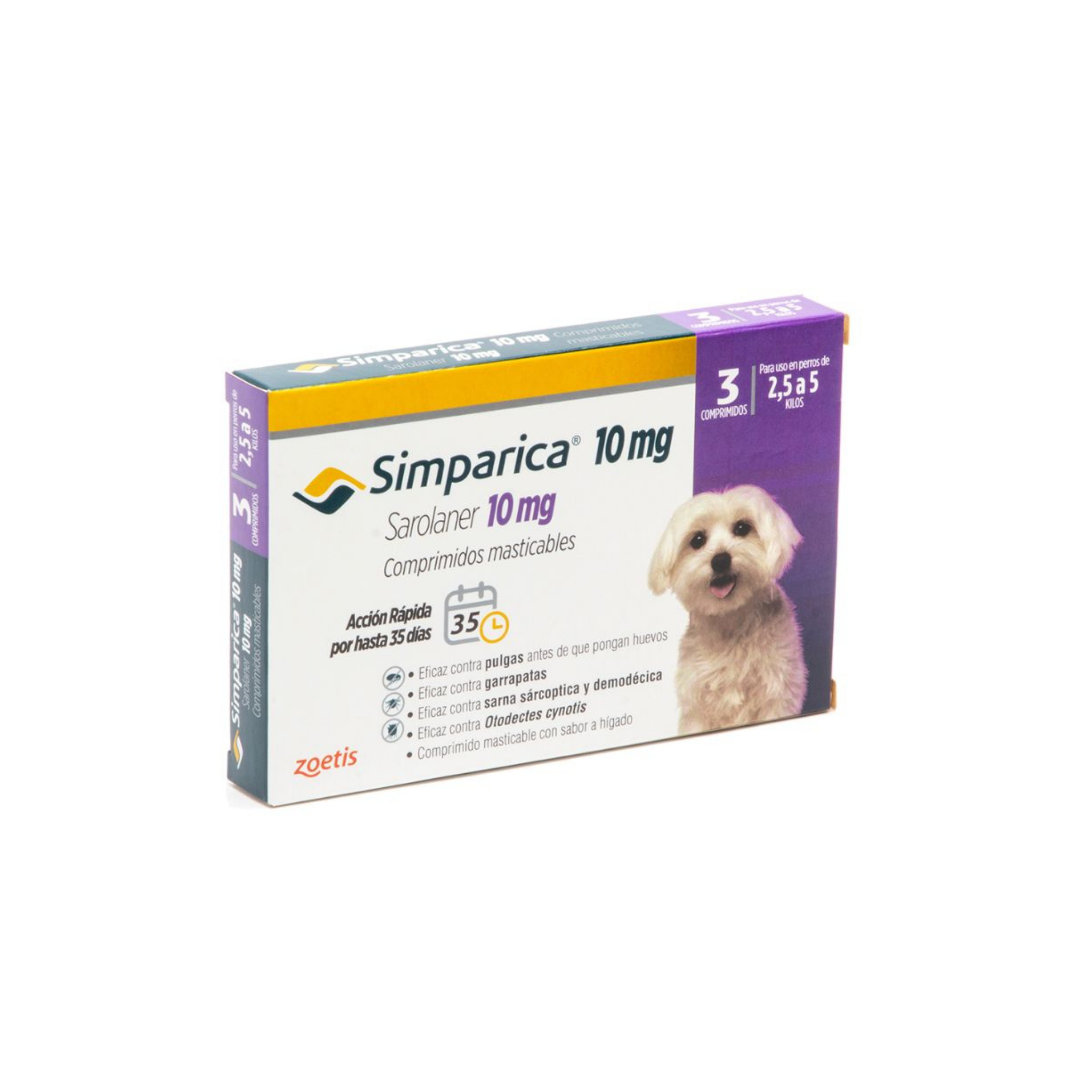 Antiparasitario Simpárica 10 MG 3 Comprimidos