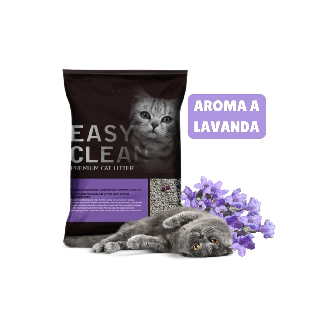 Arena aglomerante gatos Easy Clean lavanda 8 KG