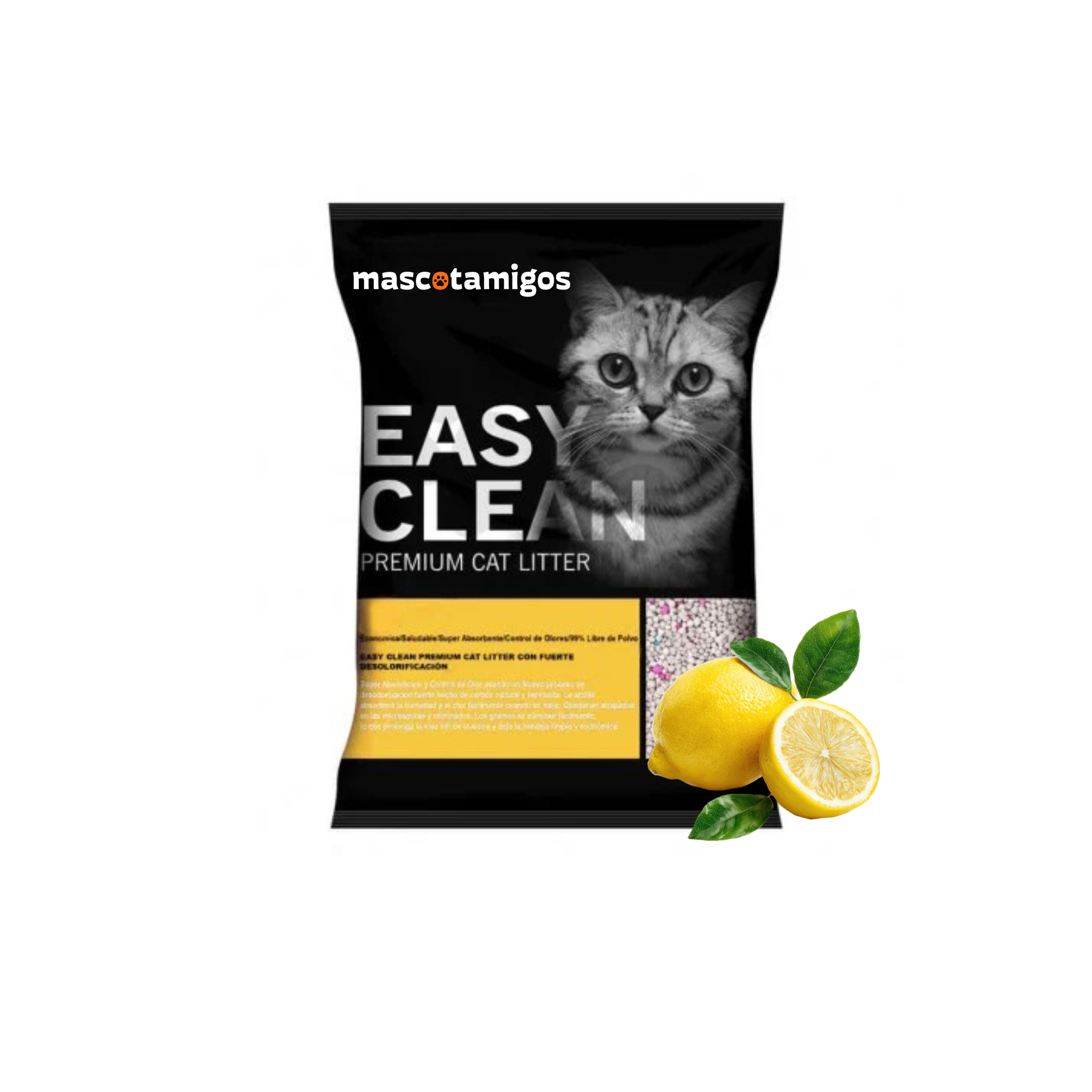 Arena aglomerante gatos Easy Clean limon 8 KG