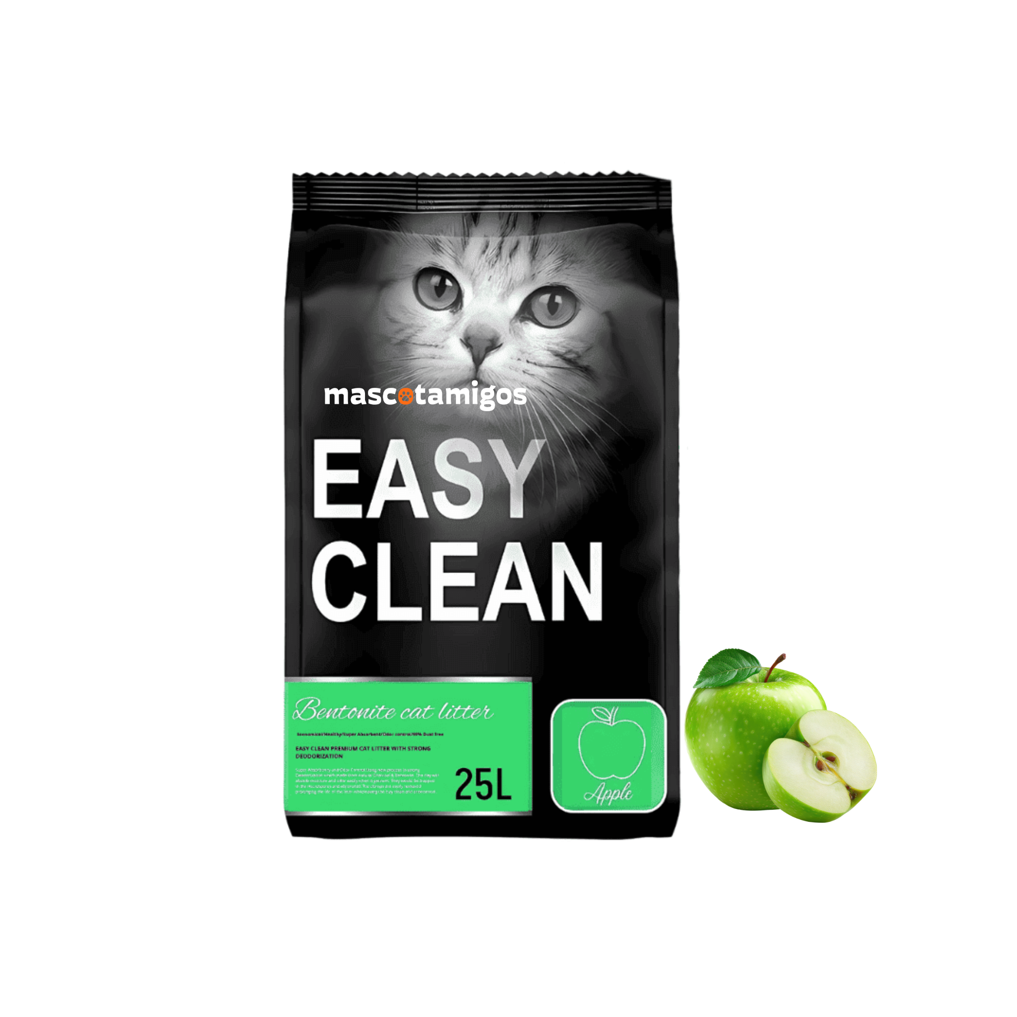 Arena aglomerante gatos Easy Clean manzana 20 KG