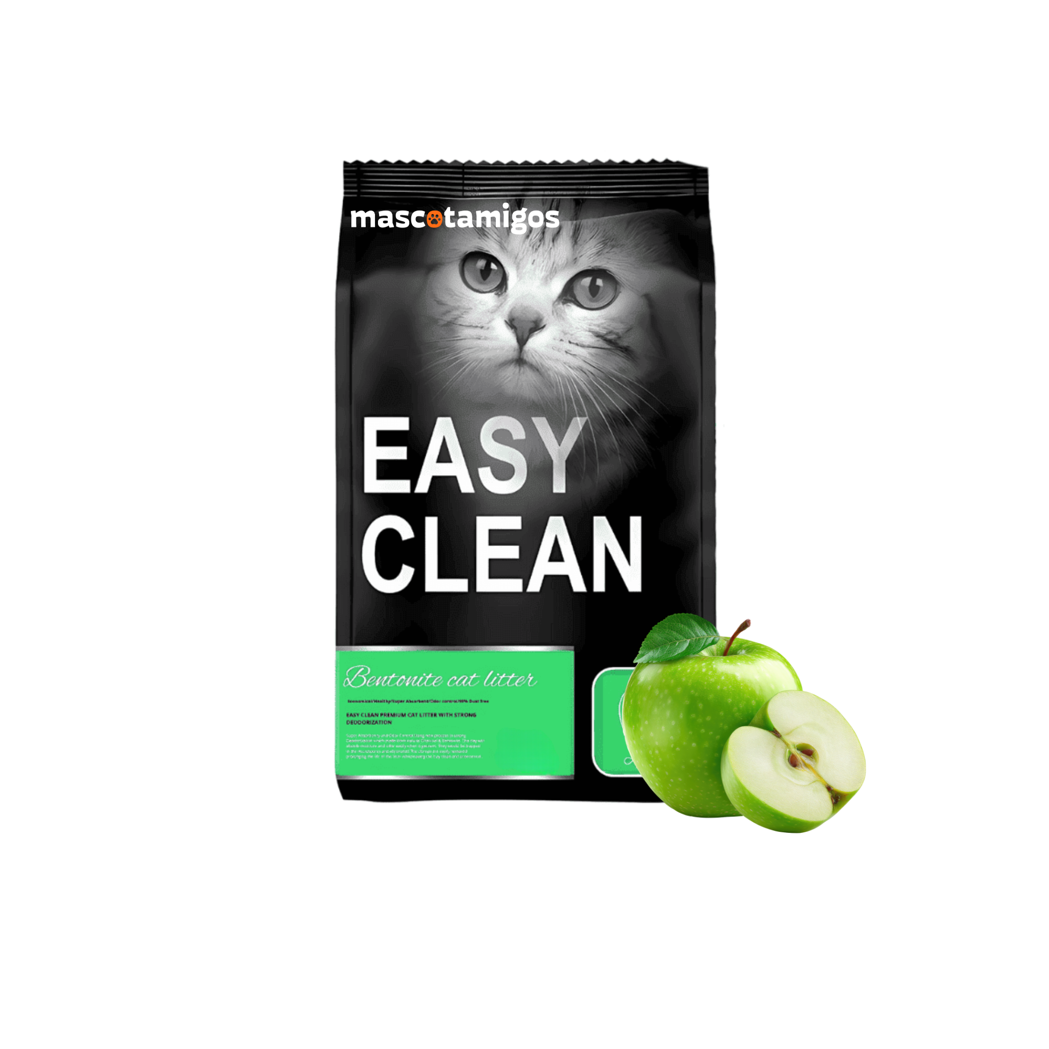 Arena aglomerante gatos Easy Clean manzana 8 KG