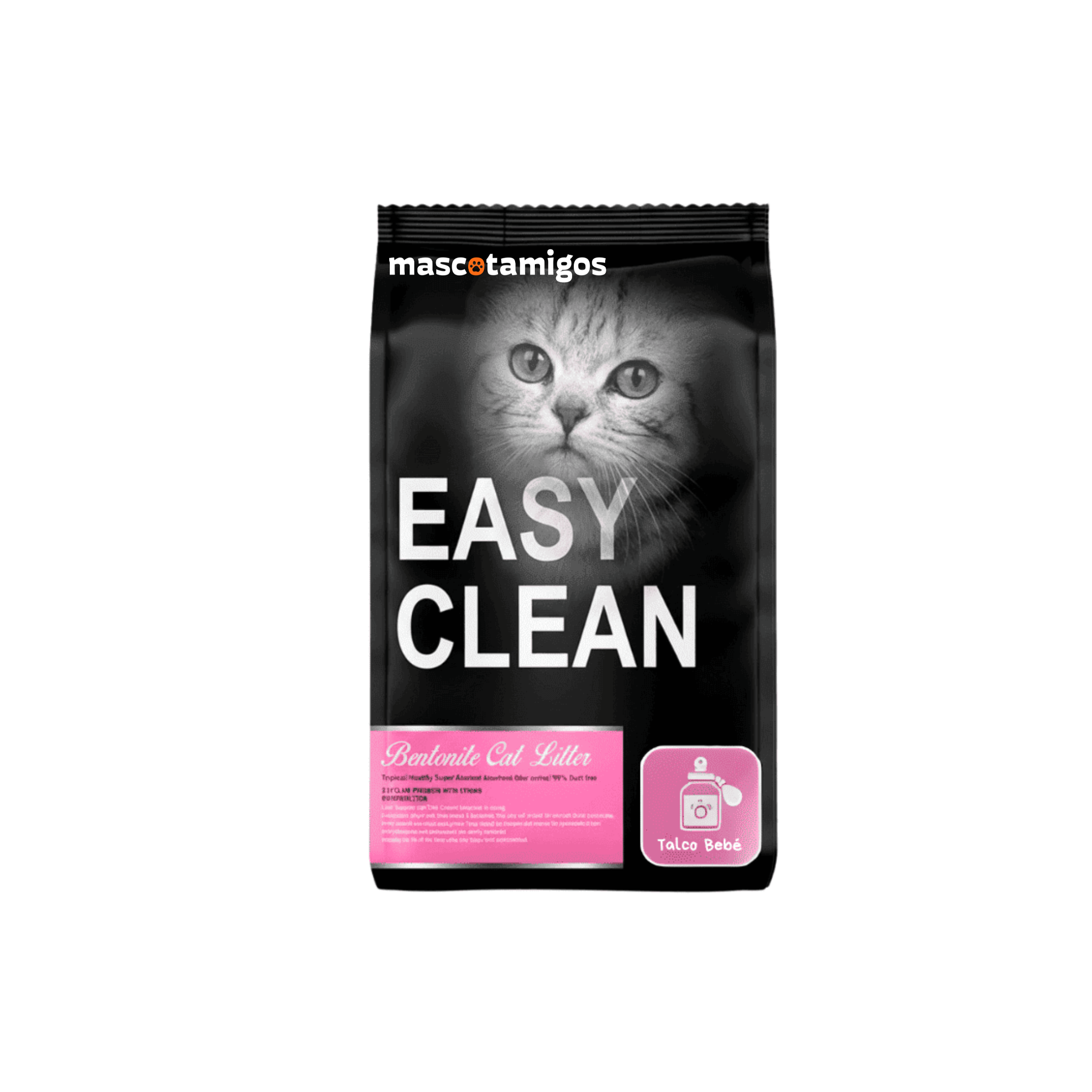 Arena aglomerante gatos Easy Clean talco bebe 20 KG