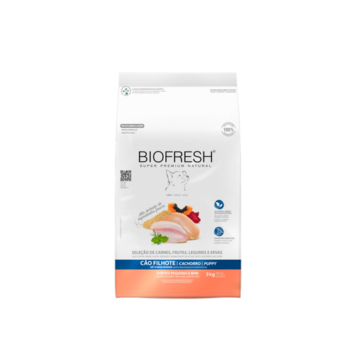Alimento seco 100% natural para cachorros razas pequeñas y mini Biofresh 3 KG
