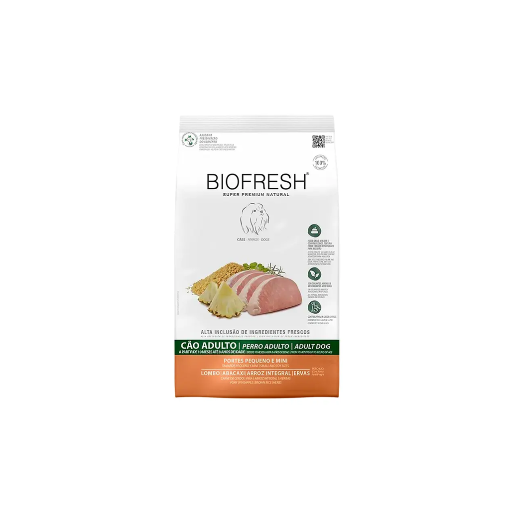 Alimento seco para perros adultos razas pequeñas Biofresh Cerdo y Piña 3 KG