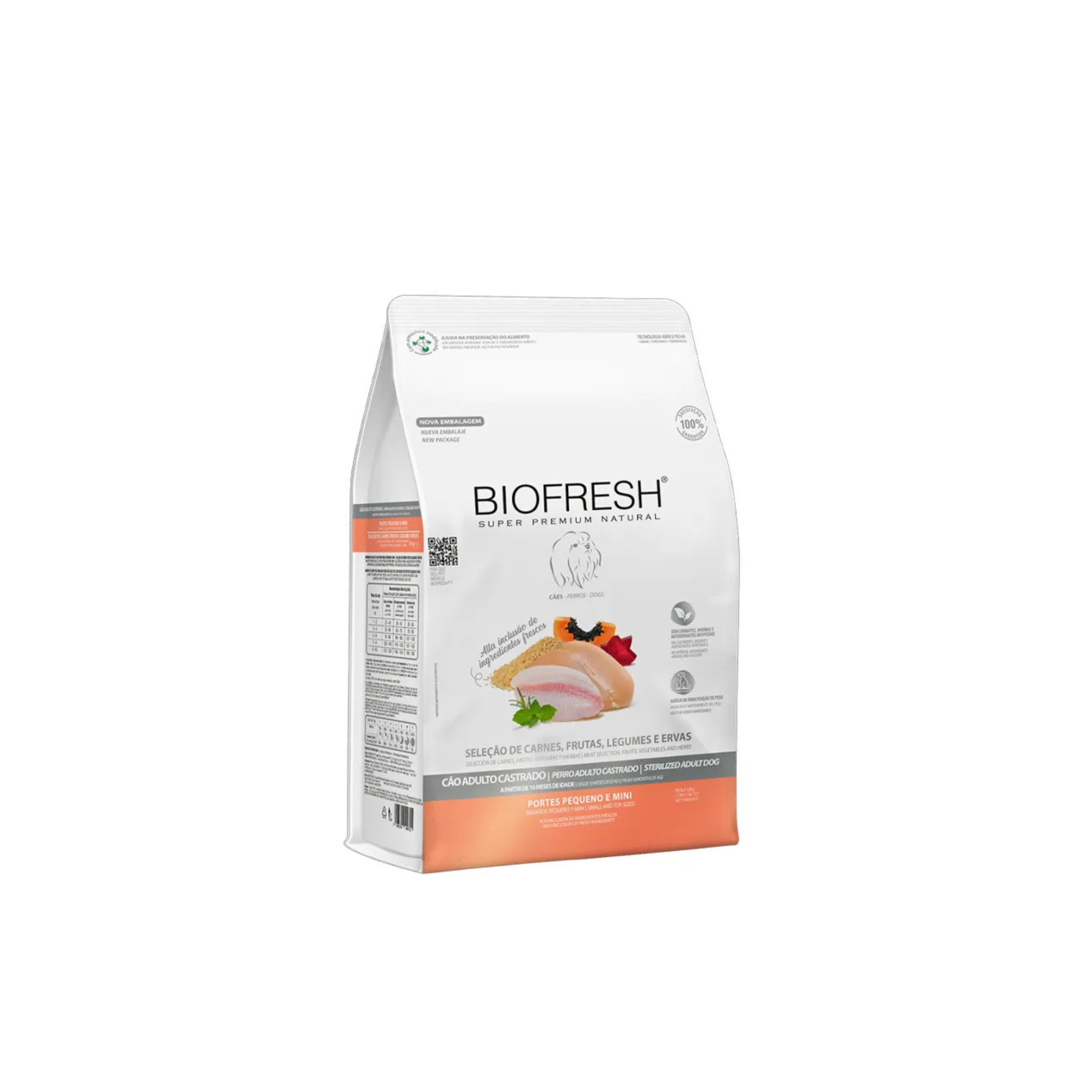 Alimento seco para perros adultos castrados razas pequeñas Biofresh Súper Premium 10 KG