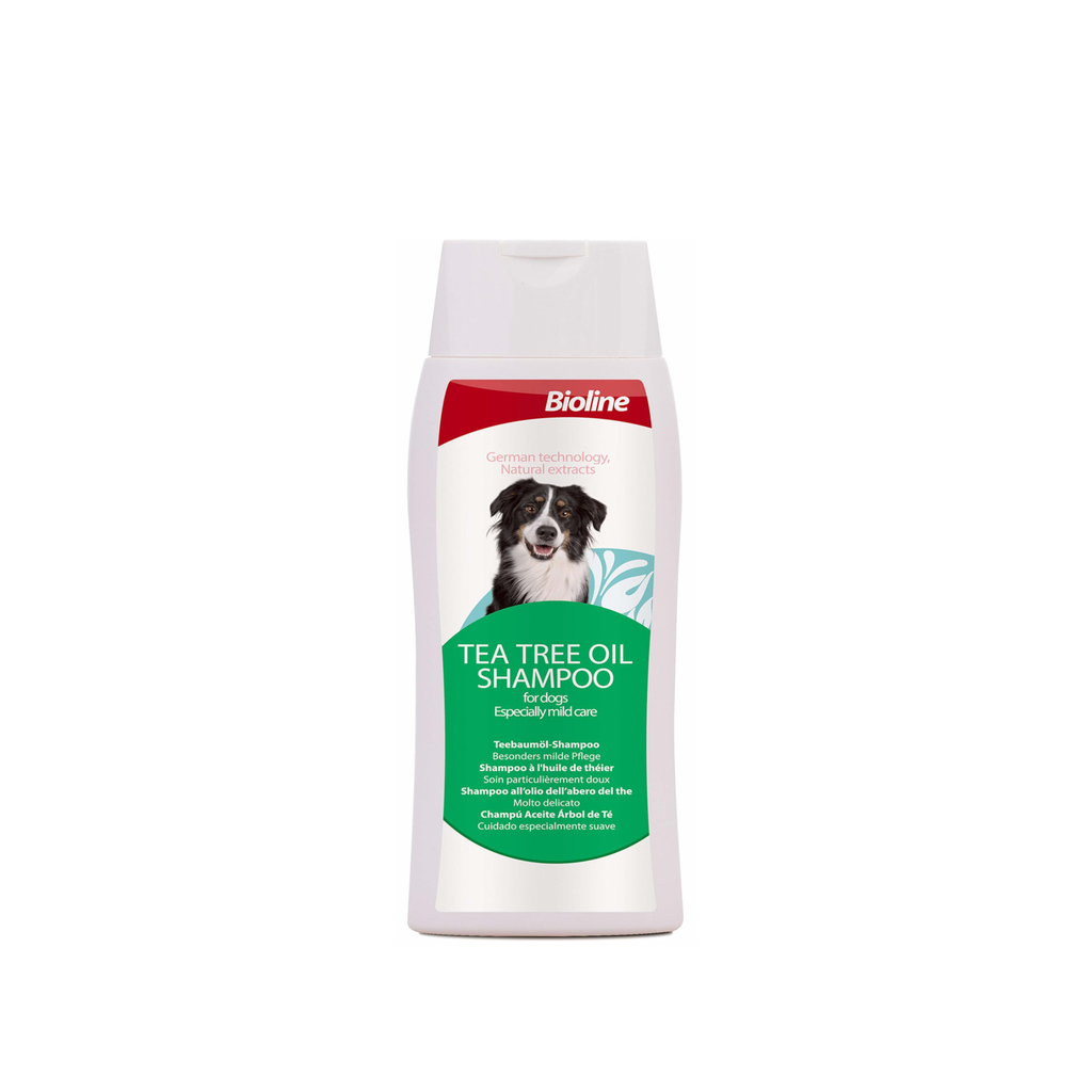 Shampoo con aceite de árbol neem antiparasitario para perros y gatos Bioline 250 ML