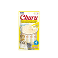 Snack cremoso para gatos Inaba Churu sabor pollo y queso pack 4 tubos fondo blanco