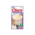 Snack cremoso para gatos Inaba Churu sabor pollo y camarón pack 4 tubos fondo blanco