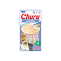 Snack cremoso para gatos Inaba Churu sabor atún pack 4 tubos fondo blanco