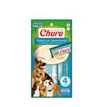 Snack cremoso para perros Inaba Churu Dog sabor pollo y queso pack 4 tubos fondo blanco