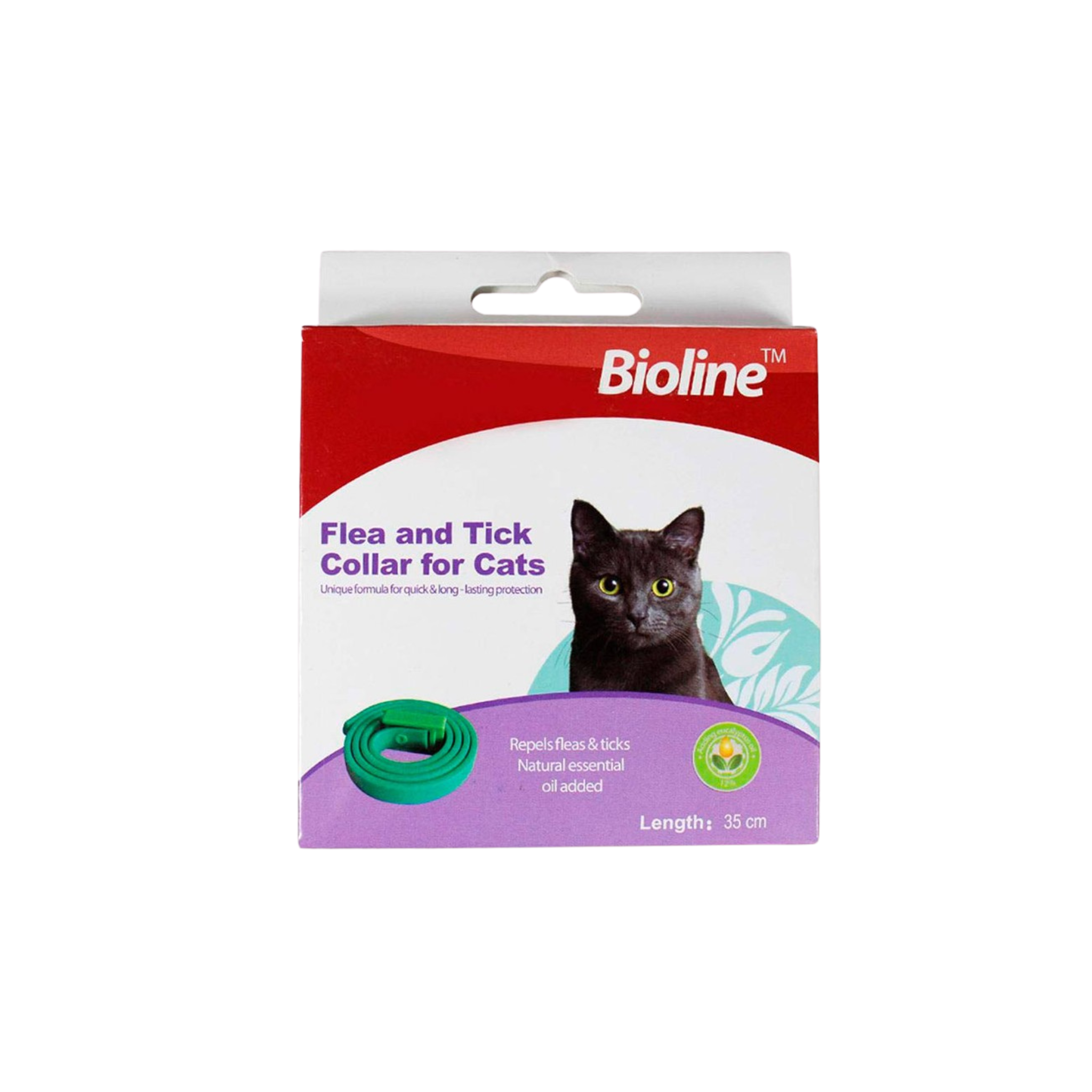 Collar antipulgas y garrapatas para Gato Bioline 35 cm