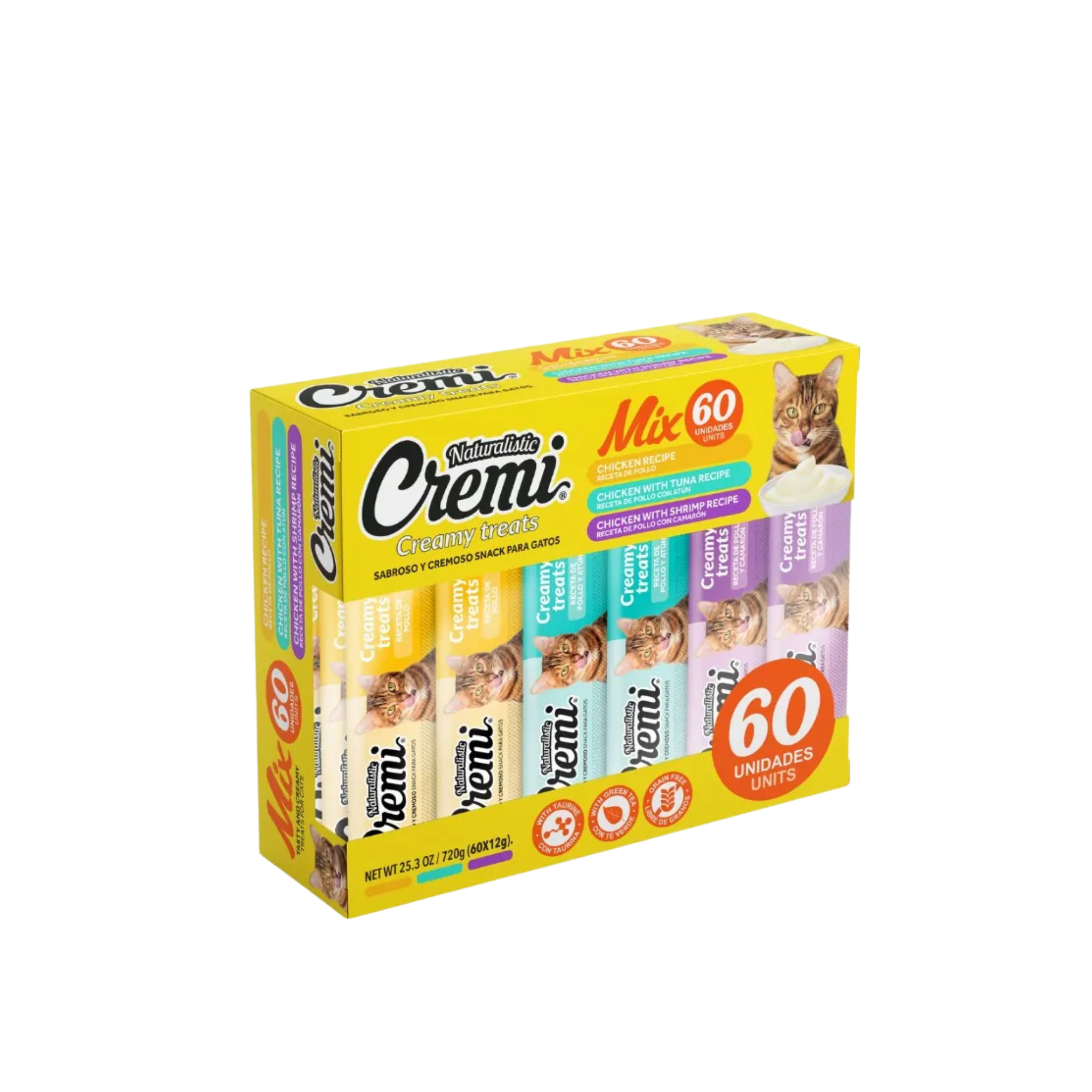 Naturalistic Cremi Mix 60 Sabor Pollo para Gatos | 60 Unidades