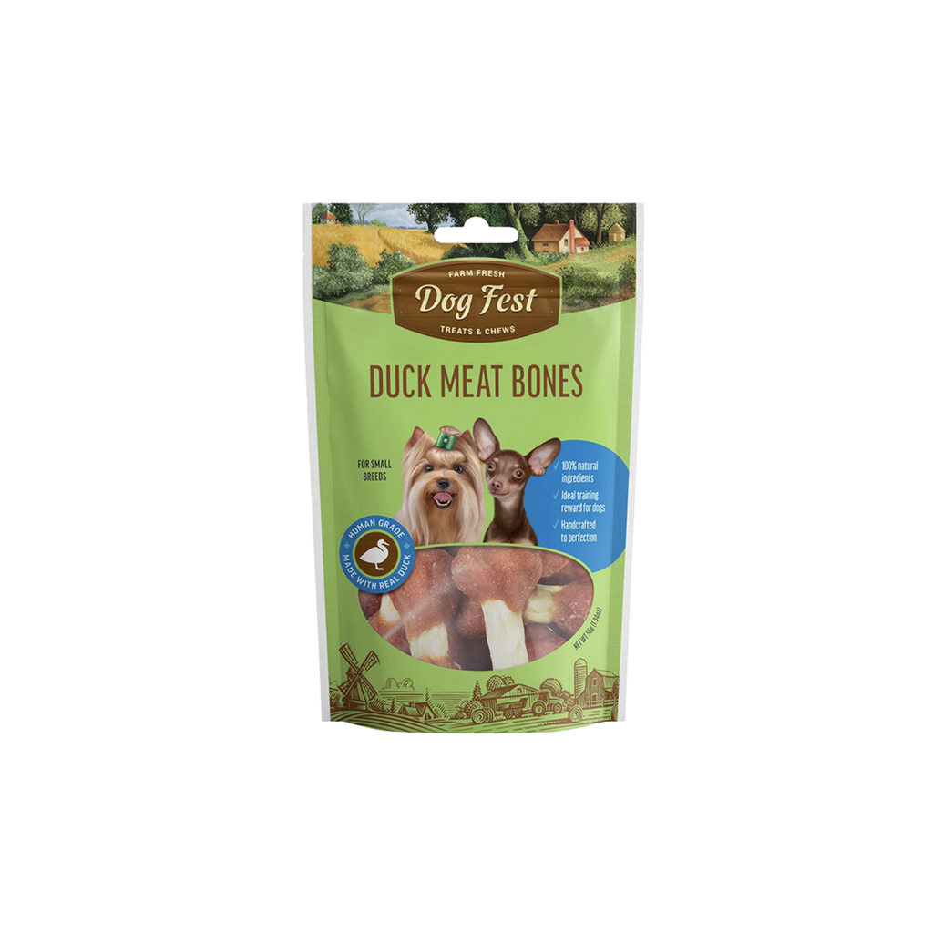 Premio huesito sabor pato para perros razas pequeñas Dogfest Small Breeds 55 GR