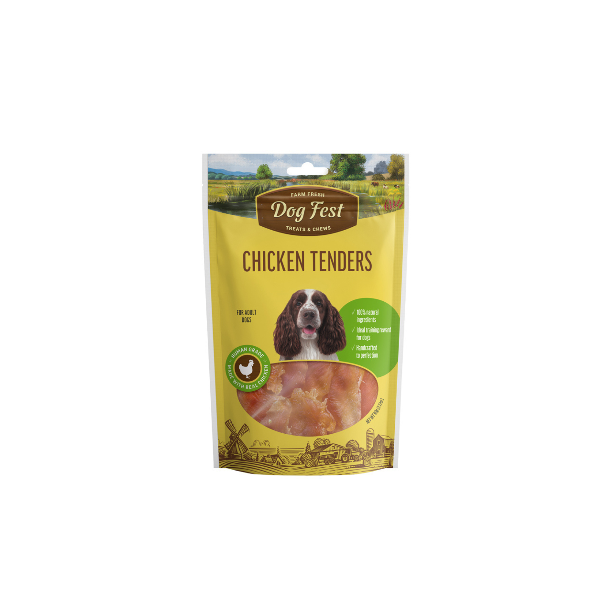 Tiras de pollo tiernas para perros adultos Dogfest Chicken Tenders 90 GR