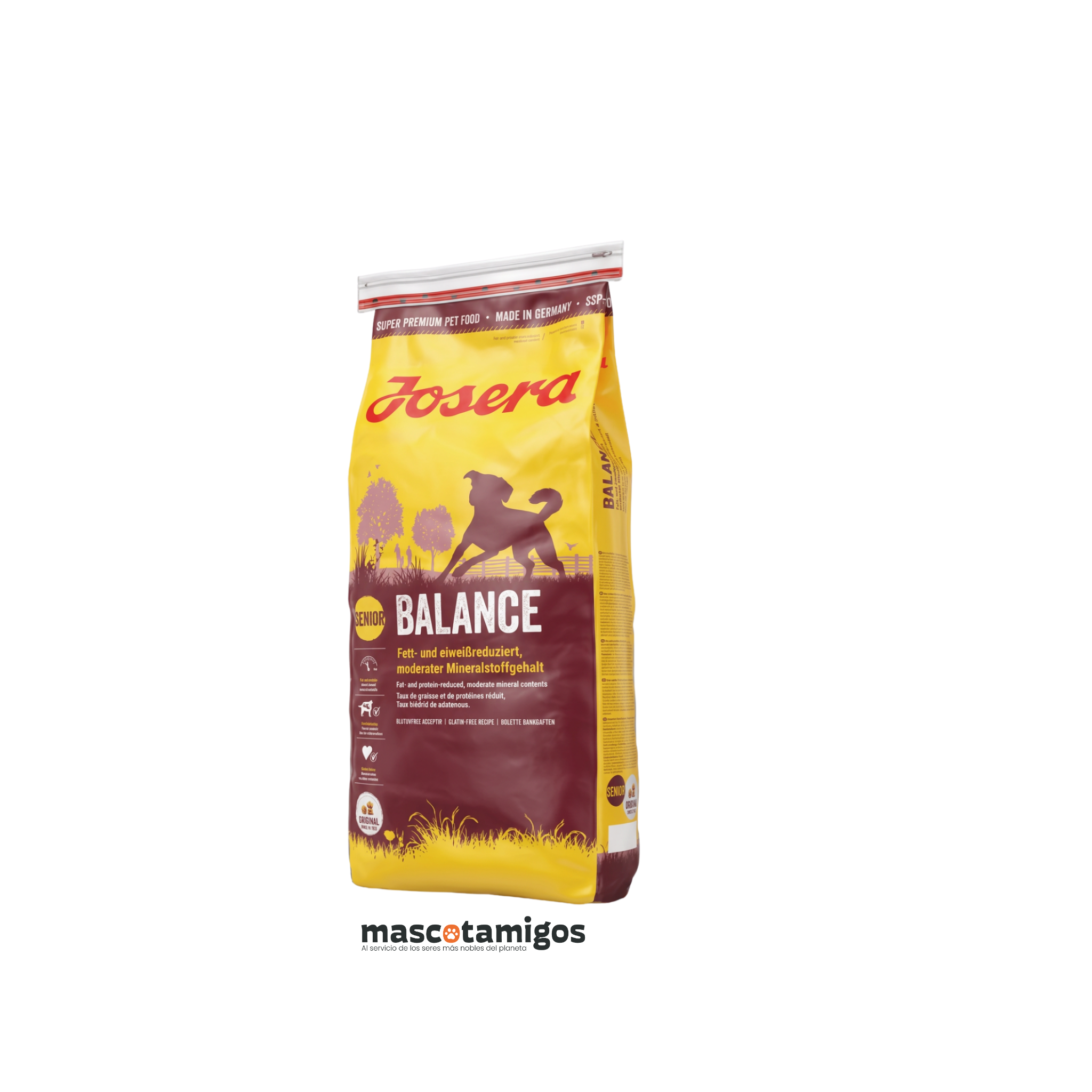 Alimento seco libre de gluten para perros senior raza mediana y grande Josera Balance Senior 12.5 KG
