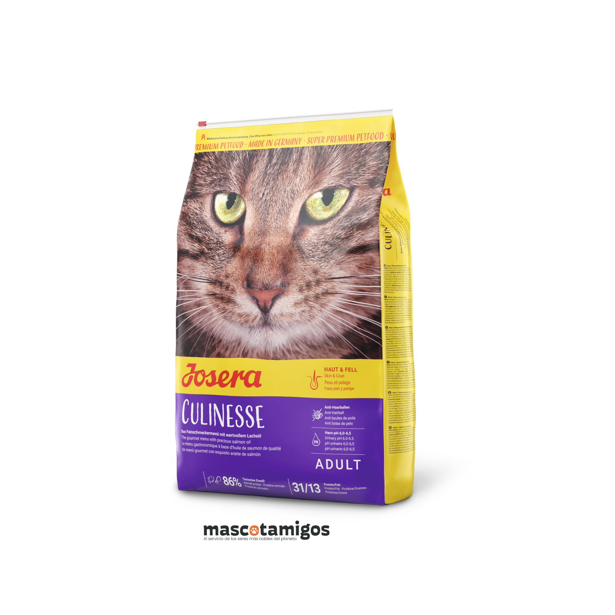 Alimento seco para gatos adultos gourmets Josera Culinesse salmón y ave 2 KG