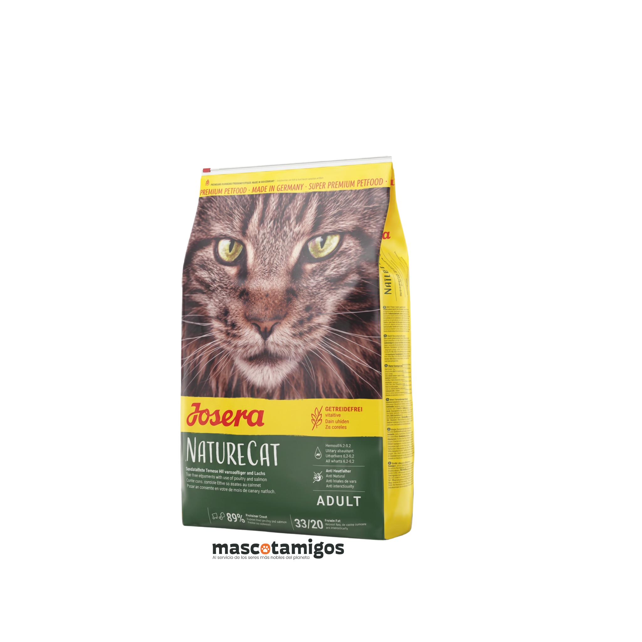 Alimento seco sin cereales para gatos desde 6 meses Josera NatureCat ave y salmón 2 KG