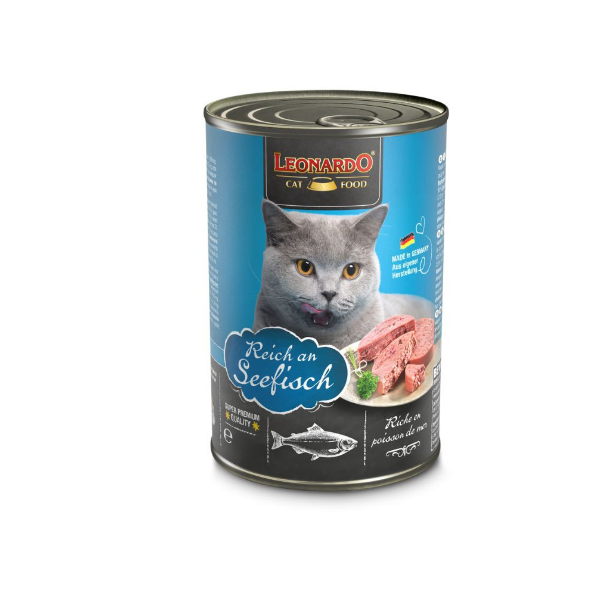 Lata Leonardo de pescado para gato adulto