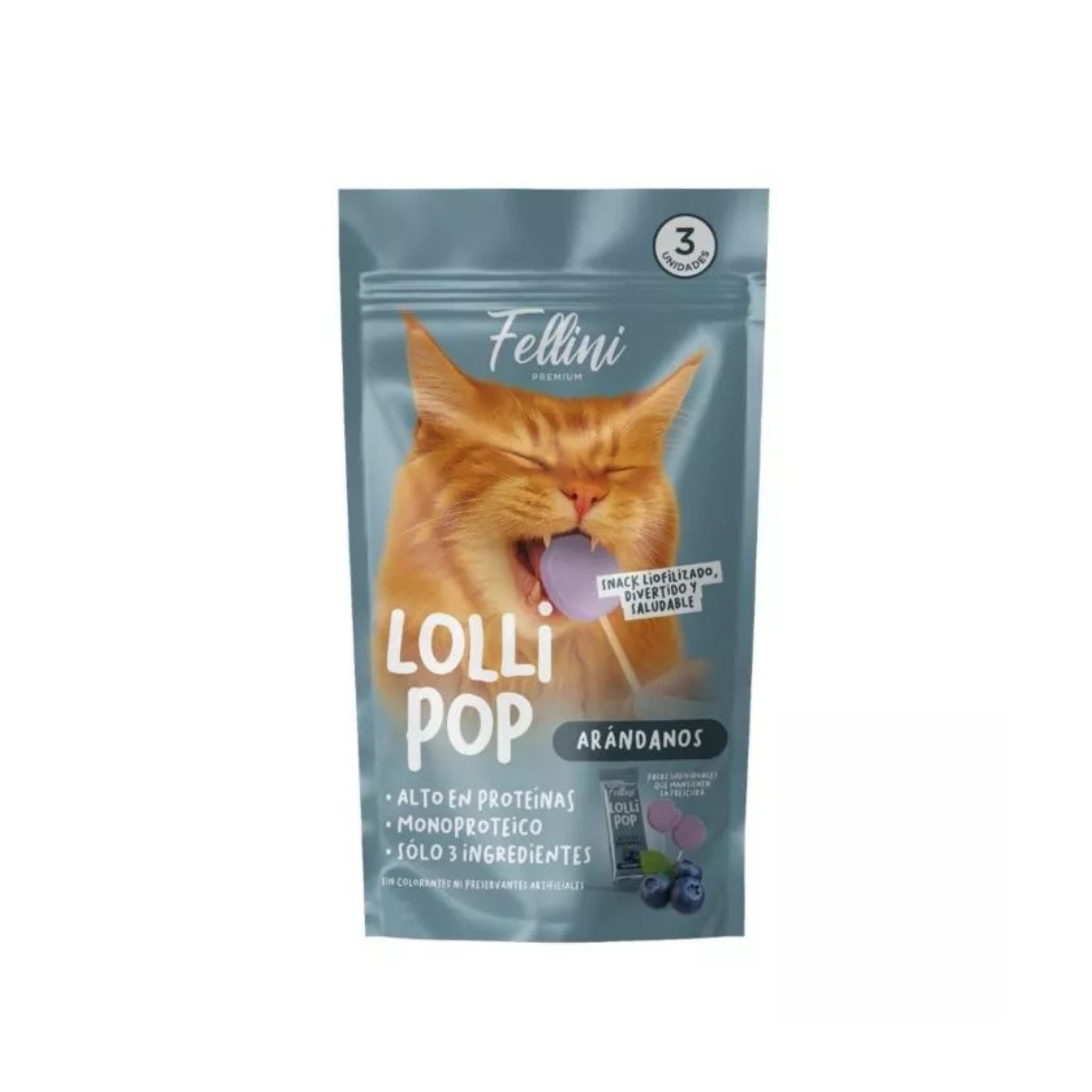 Snack Lolli Pop arándanos para gatos Fellini