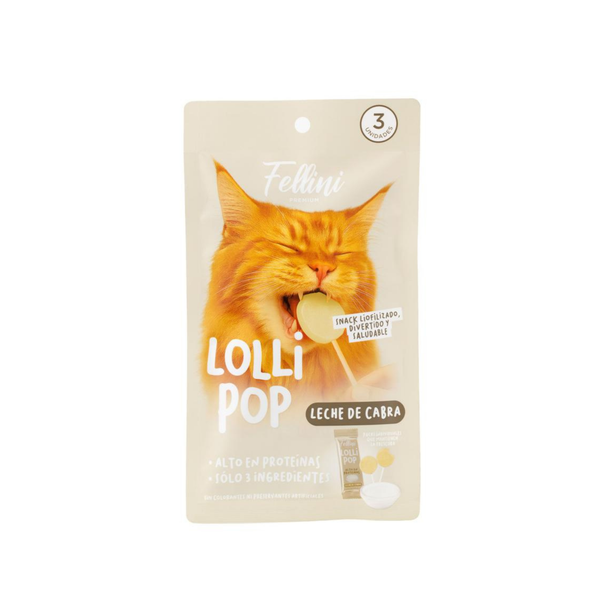 Snack Lolli Pop calabaza para gato Fellini