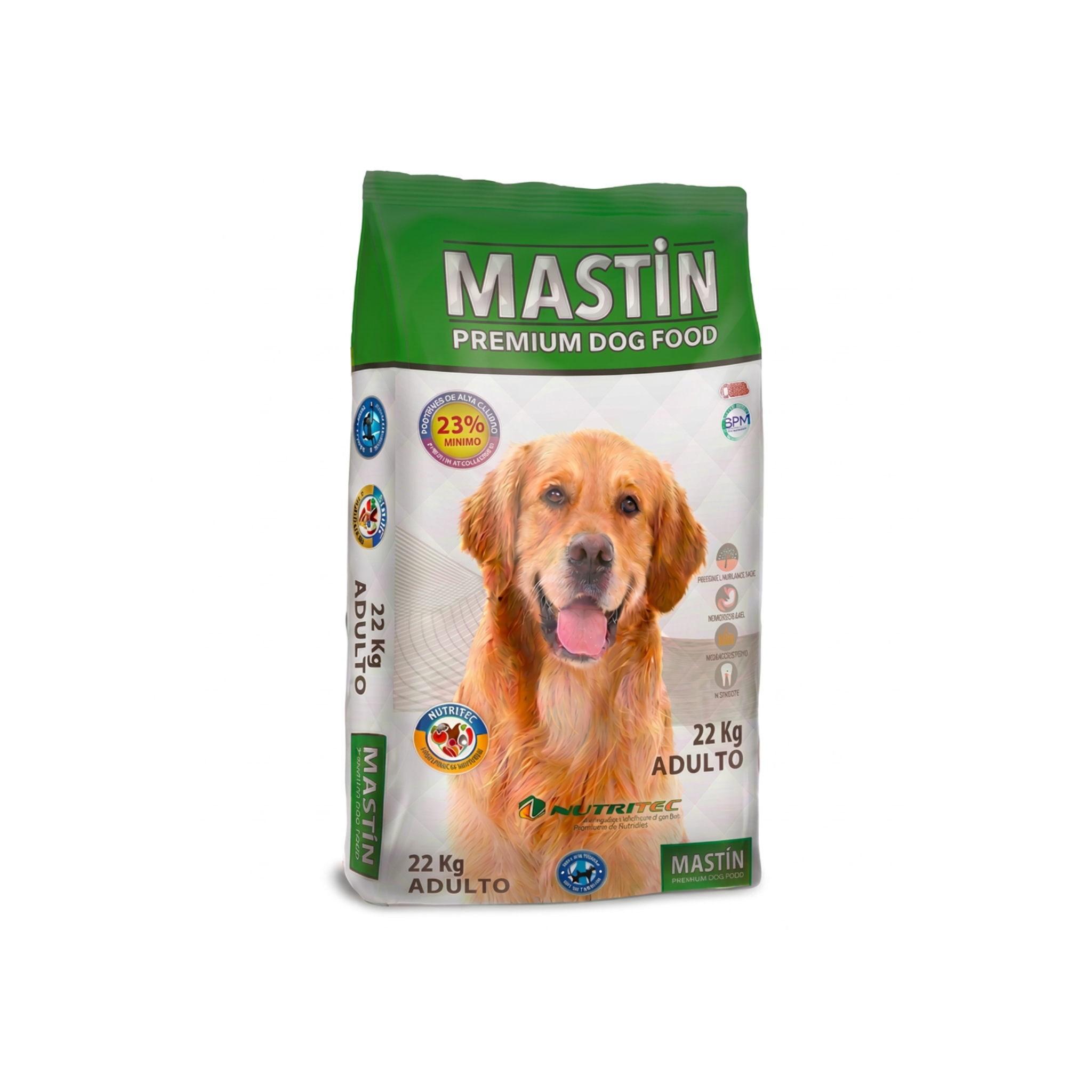 Alimento seco para perros adultos sabor carne Mastín 22 KG