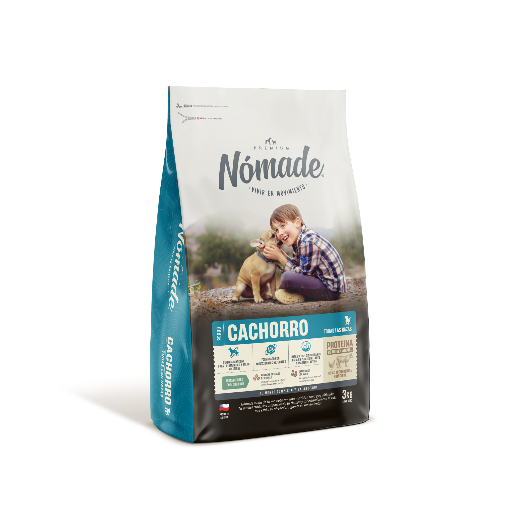 Alimento seco para cachorros todas las razas Nómade con Maqui 3 KG