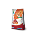 Alimento seco sin cereales para gatos adultos castrados N&D Pumpkin Farmina pollo y calabaza 1.5 KG fondo blanco