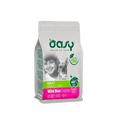 Alimento seco monoproteico para perros adultos talla pequeña Oasy One Animal Protein jabalí 2.5 KG fondo blanco
