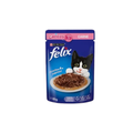 Alimento húmedo sachet para gatitos Felix Classic sabor carne 85 GR fondo blanco
