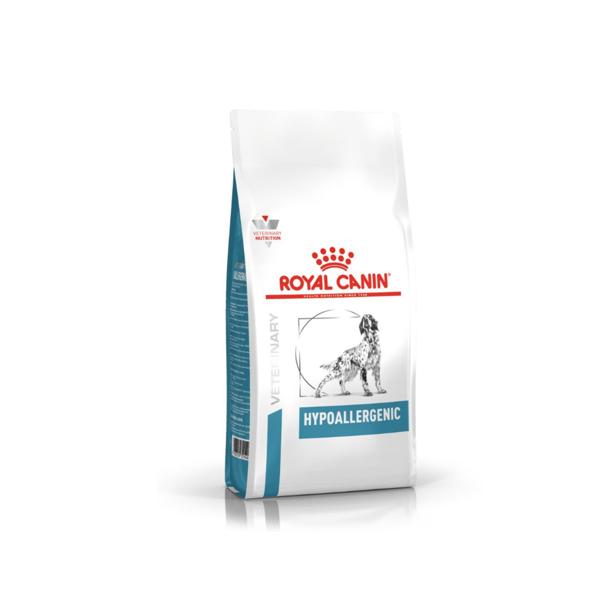 Alimento dietético veterinario hipoalergénico para perros adultos Royal Canin Hypoallergenic 2 KG fondo blanco