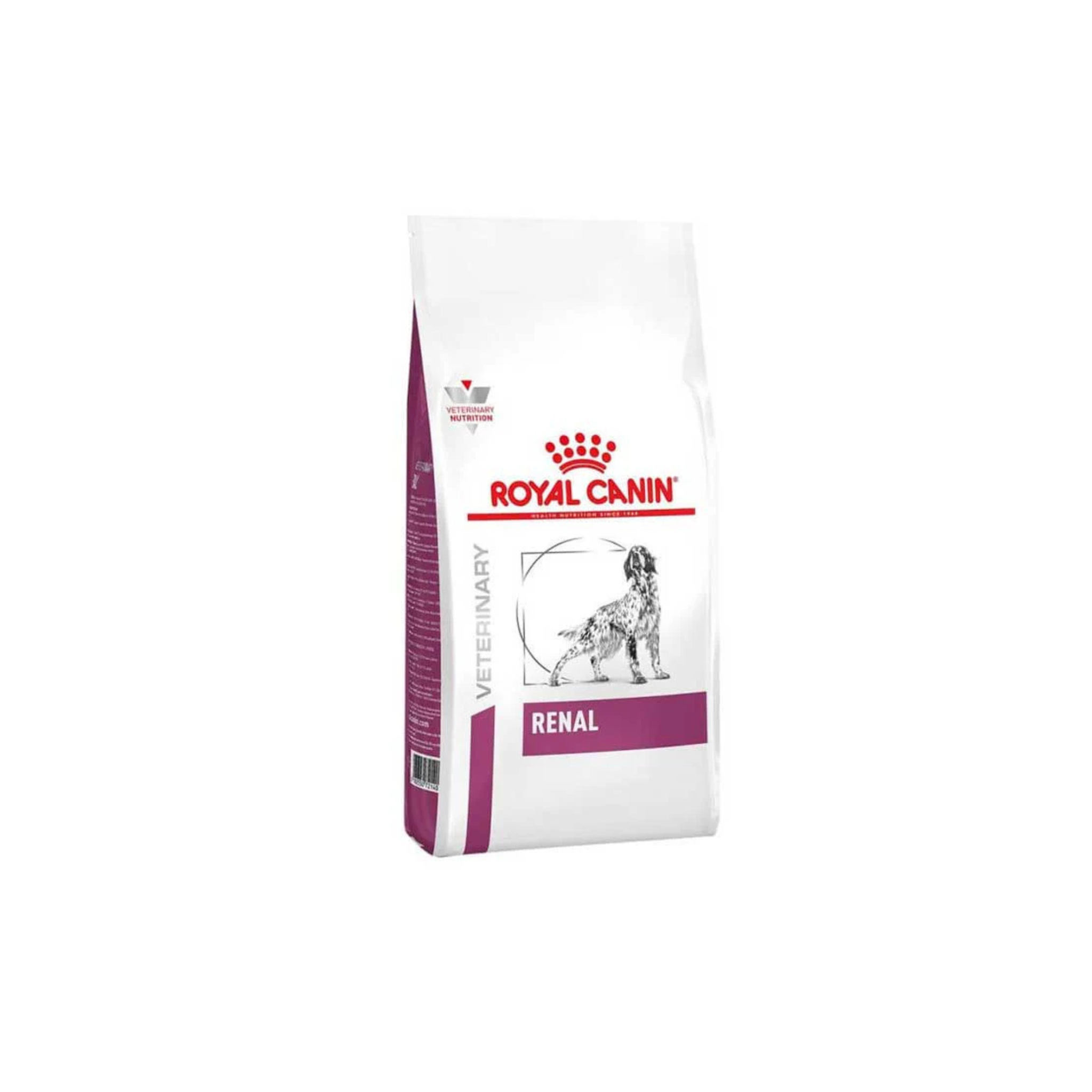 Alimento seco dietético veterinario para perros adultos con insuficiencia renal Royal Canin Renal Canino 1.5 KG fondo blanco