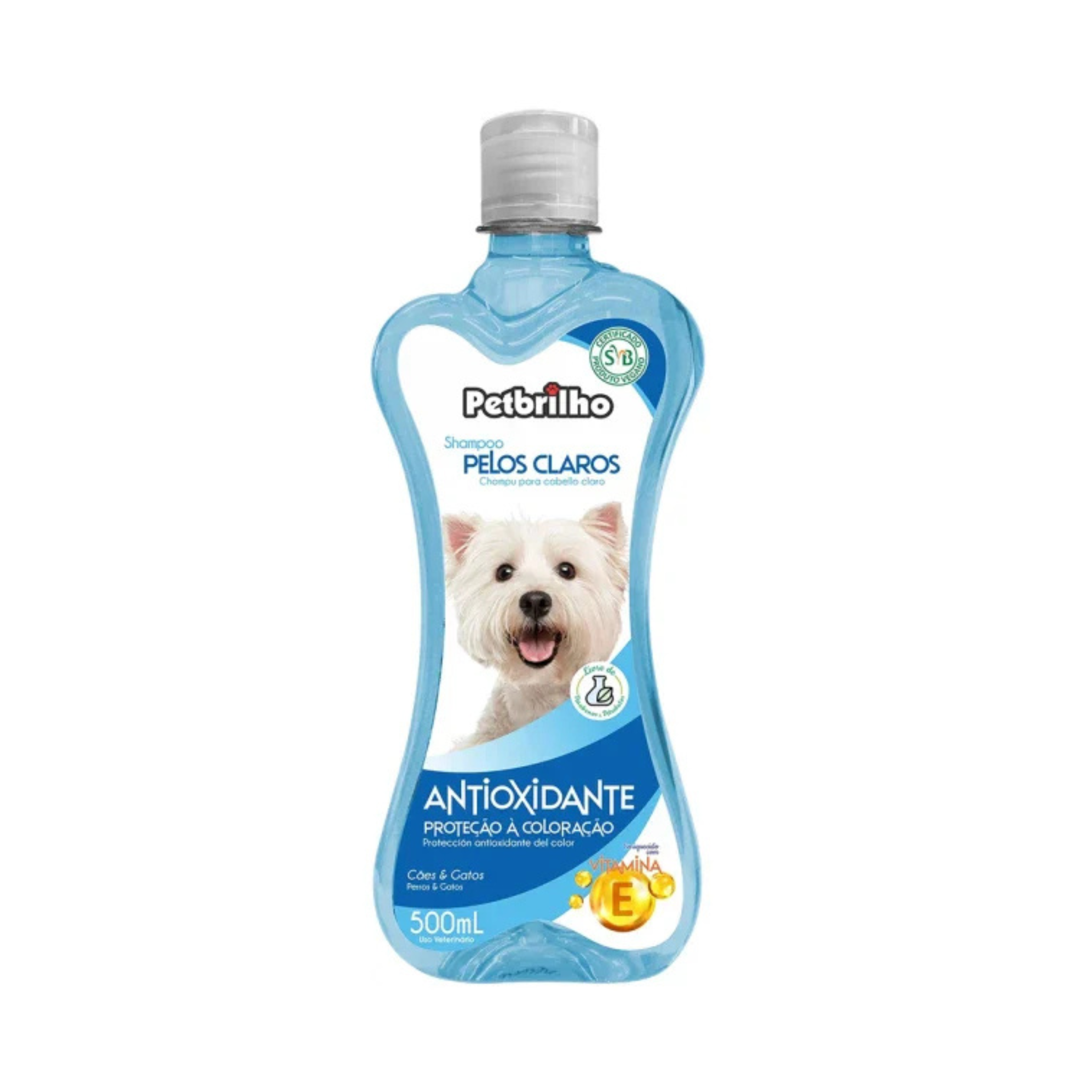 Shampoo Petbrilho Pelos Claros 500ml