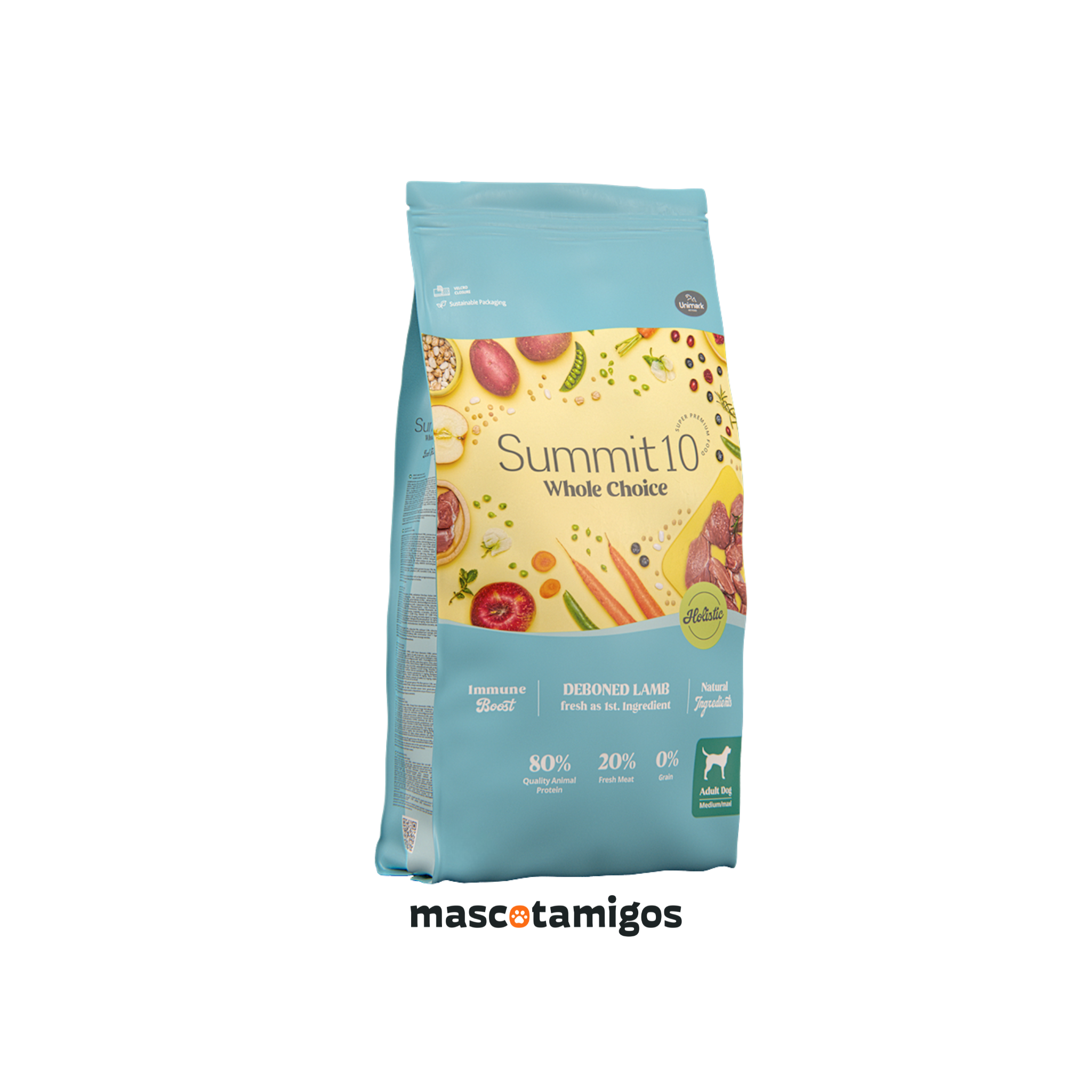 Alimento seco para perros adultos raza mediana y grande Summit 10 cordero 2 KG