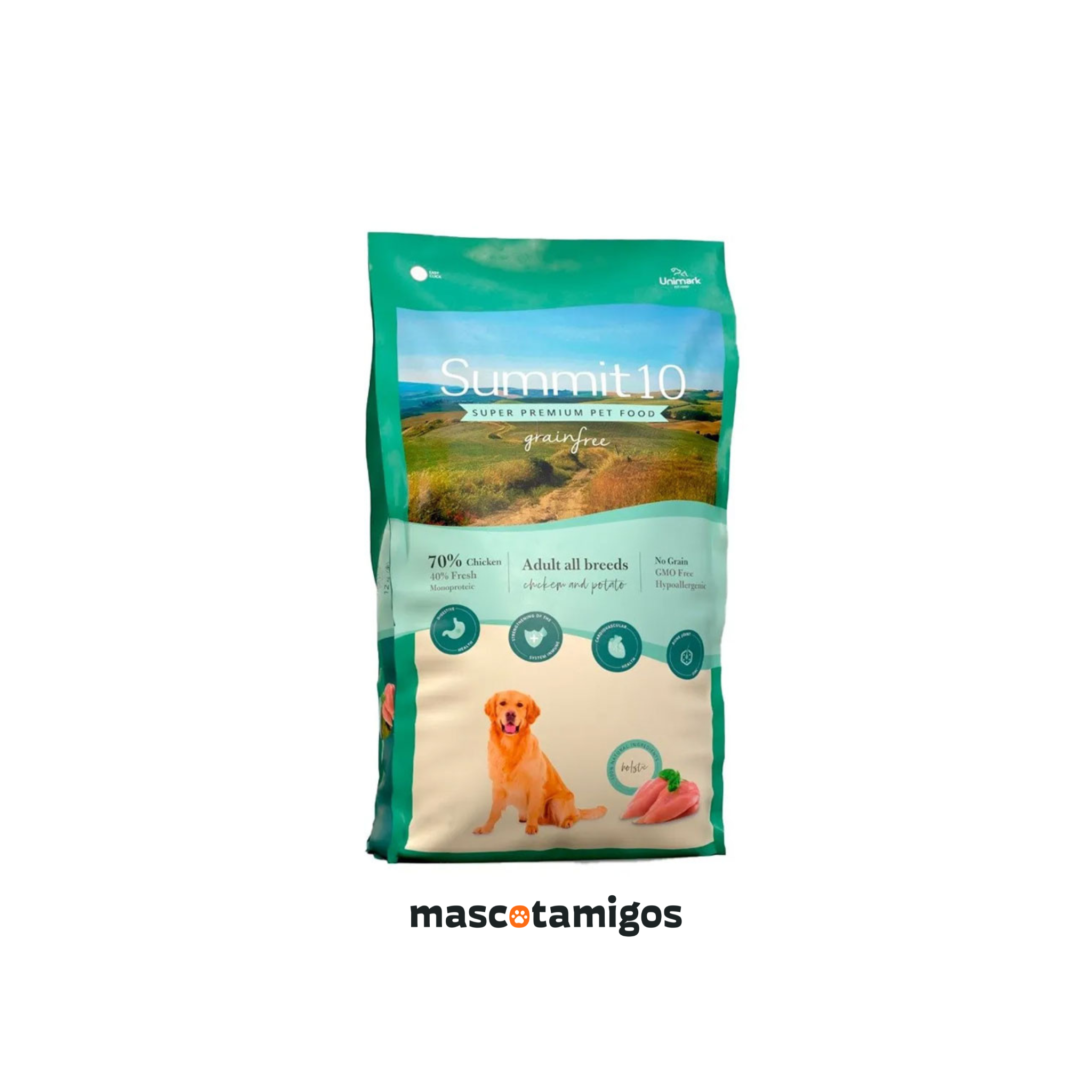 Alimento seco grain free para perros adultos Summit 10 pollo y patata 3 KG