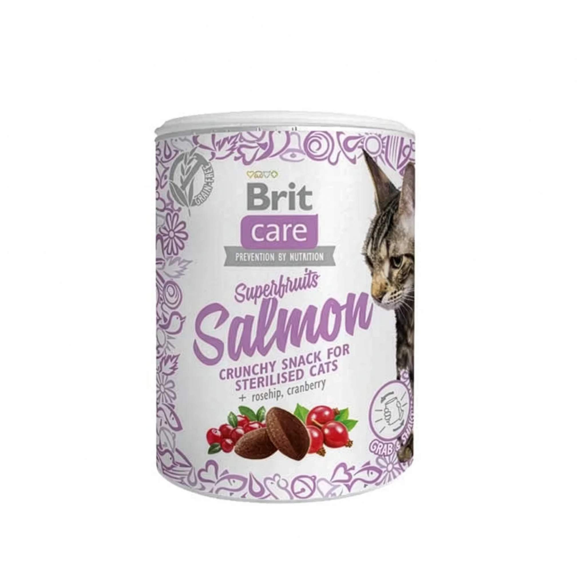 Brit Care Cat Snack Superfruits Salmón 100 Grs