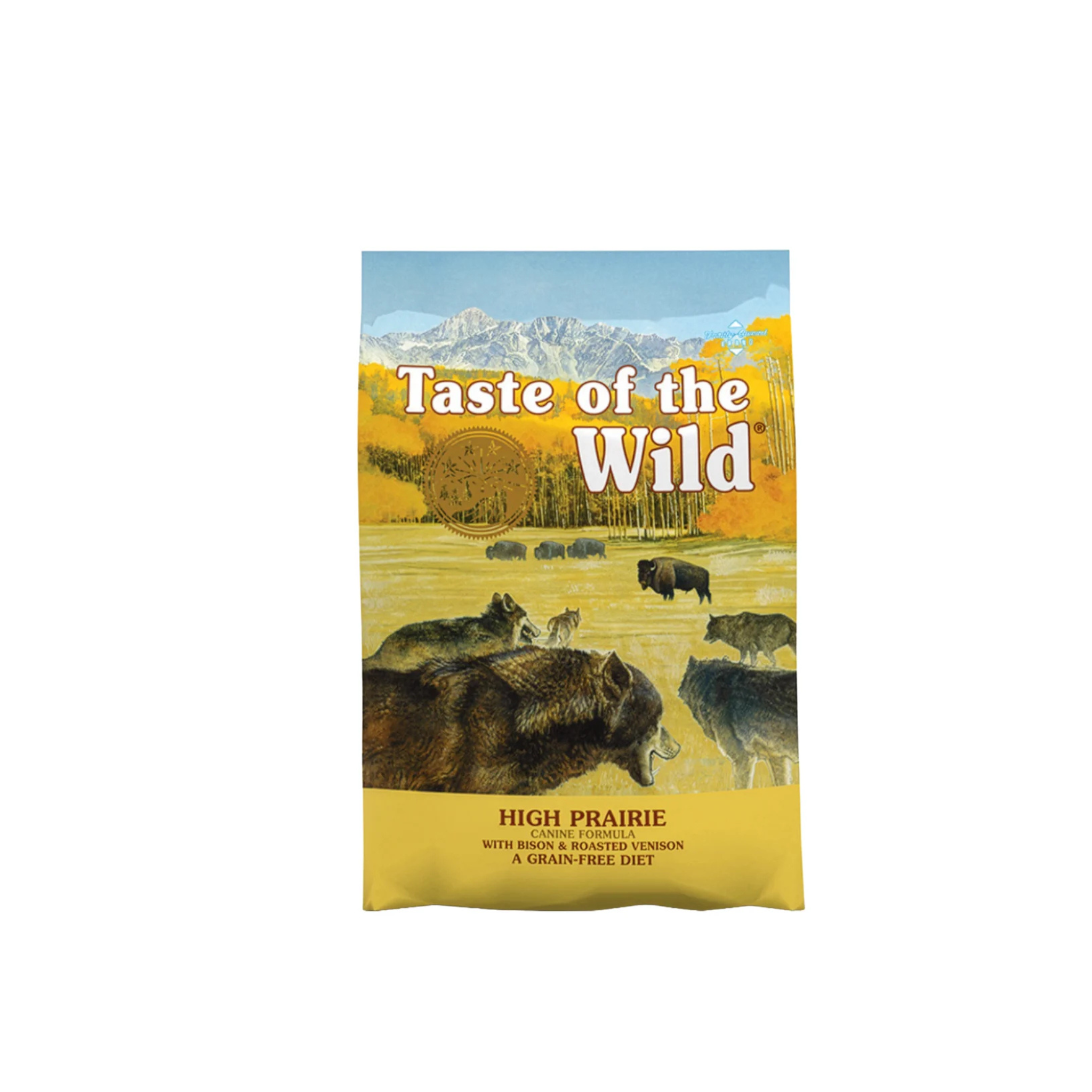 Alimento seco sin cereales para perros adultos Taste of the Wild High Prairie bisonte y venado asado 5,6 KG fondo blanco