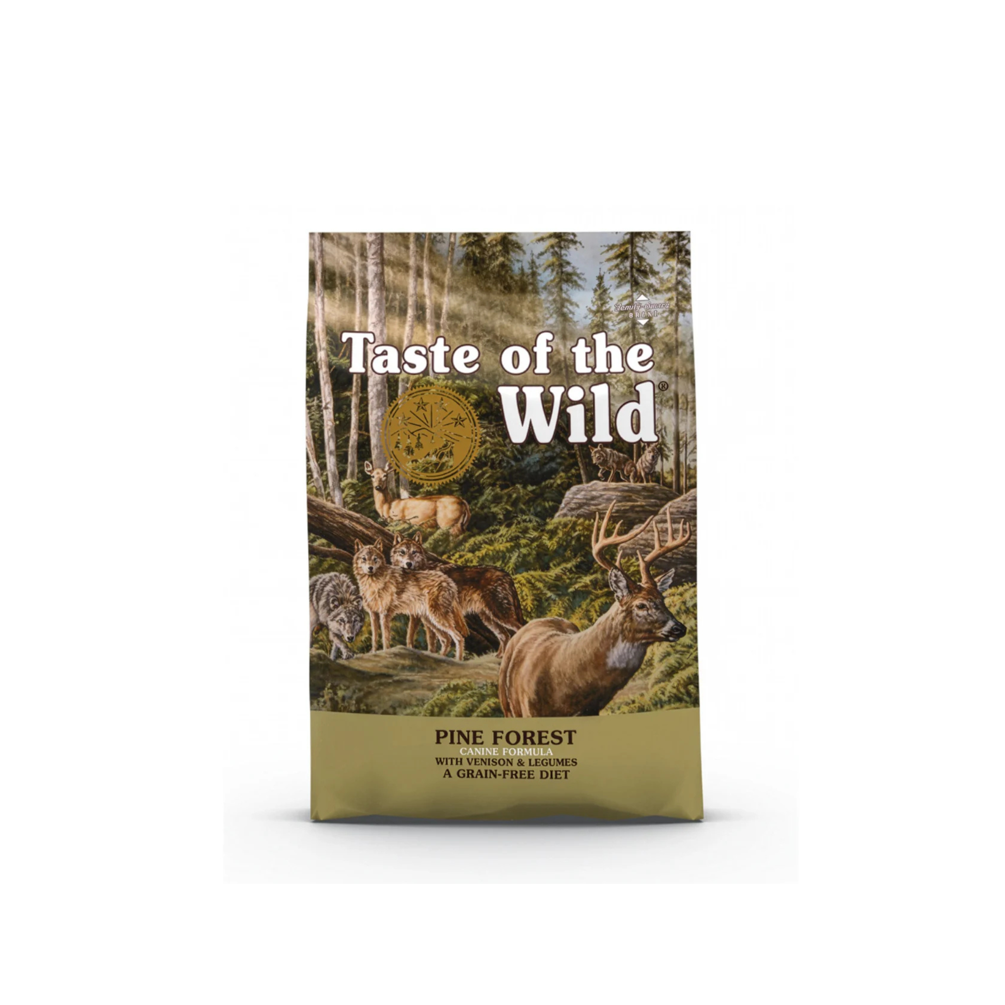 Alimento seco sin cereales para perros todas las etapas Taste of the Wild Pine Forest venado y cordero 2 KG fondo blanco
