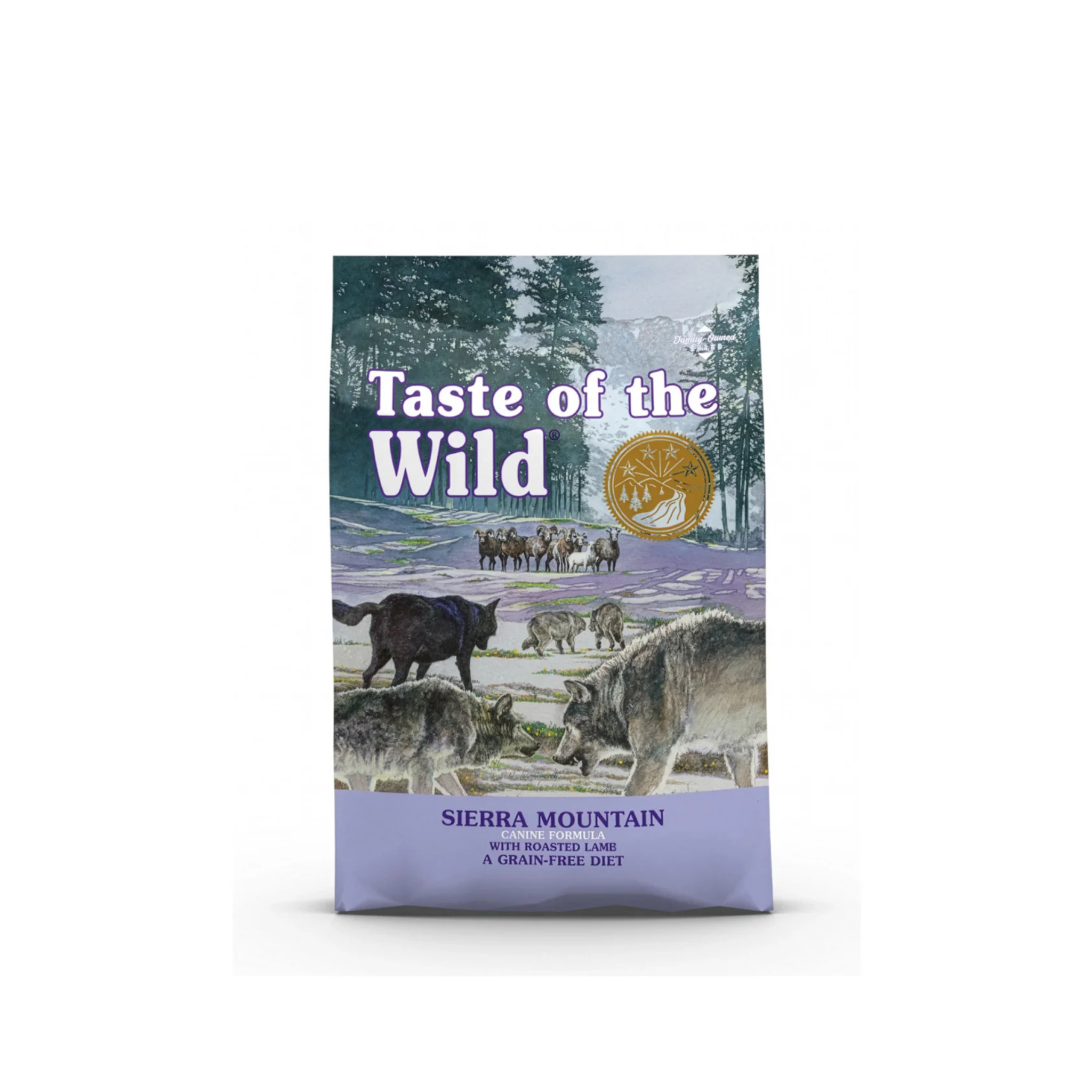 Alimento seco sin cereales para perros todas las etapas Taste of the Wild Sierra Mountain cordero asado 2 KG fondo blanco