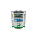 Alimento húmedo dietético para perros con insuficiencia renal VetLife Renal Canino lata 300 GR fondo blanco
