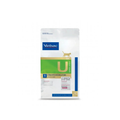 Alimento dietético prescripción para gatos con cálculos de estruvita Virbac Veterinary HPM Urology 1 Struvite 3 KG fondo blanco