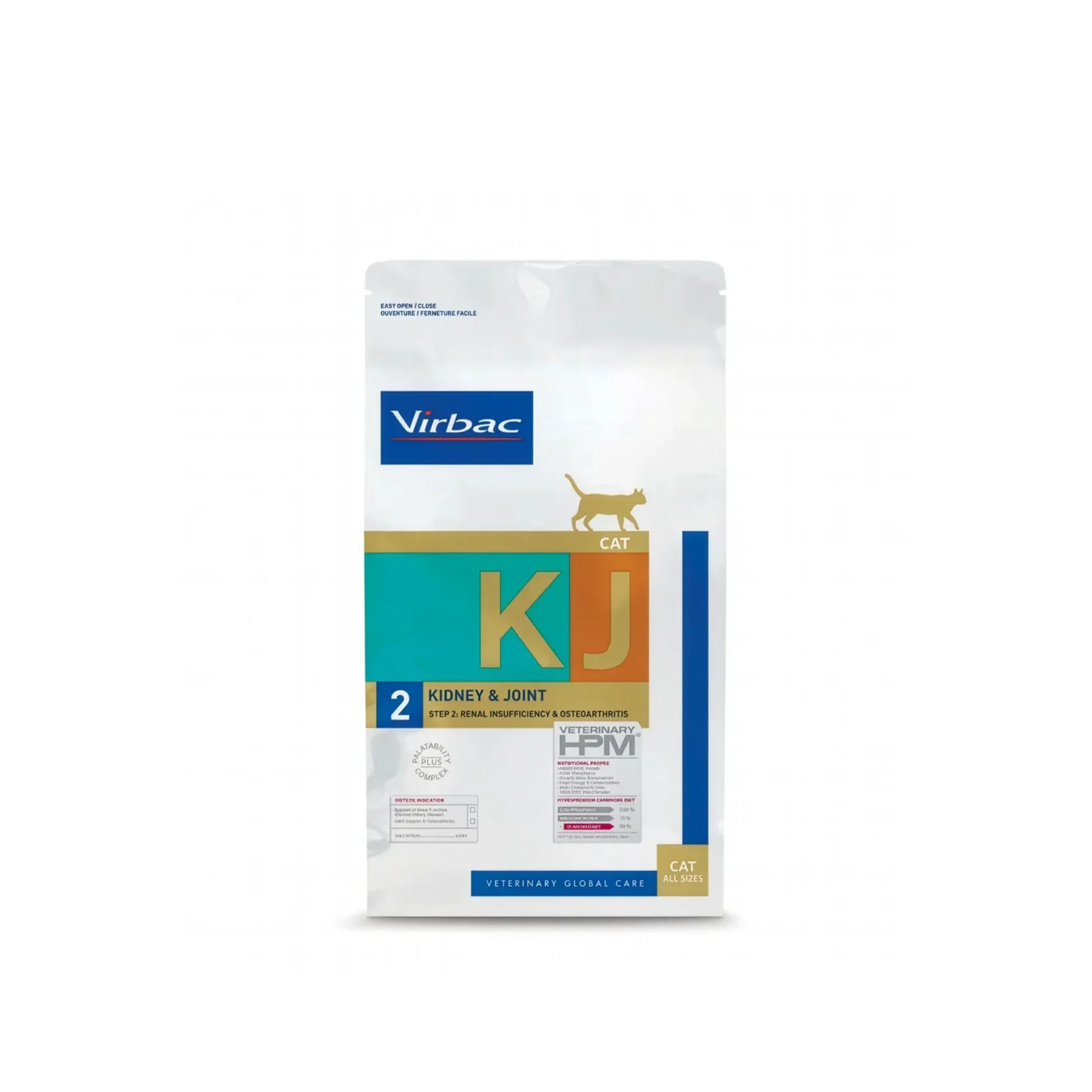 Alimento dietético prescripción para perros con insuficiencia renal Virbac Veterinary HPM Kidney Dog 3 KG fondo blanco